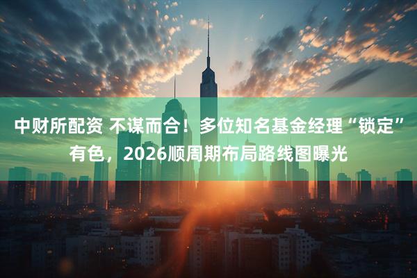 中财所配资 不谋而合！多位知名基金经理“锁定”有色，2026顺周期布局路线图曝光